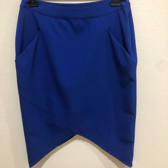 Royal Blue Tobi Skirt w/Angled Sides - Picture 1 of 6